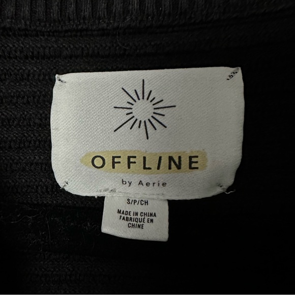 Aerie “Home Stretch” Oversized Quarter Zip Ribbed Sweater - Size Small - Picture 6 of 8